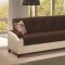 Rosso Sofa Bed in Brown Microfiber by Rain w/Optional Items