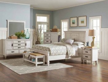 Franco Storage Bed 205330 in Antique White by Coaster w/Options [CRBS-205330-Franco]