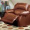 Brown Bonded Leather Contemporary Reclining Livng Room Sofa