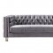 Rimini Sofa TOV-L4113 in Grey Velvet Fabric by TOV Furniture