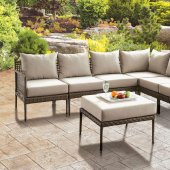 Aleisha Outdoor Sectional Sofa CM-OS2599- Gray & Beige w/Options