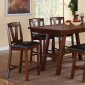 F2273 Dining Set Counter Height 6Pc in Dark Walnut by Poundex