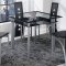 D1058BT Bar Height Dinette Set 5Pc in Black by Global