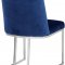 Heidi Dining Chair 728 Set of 2 Navy Velvet Fabric by Meridian