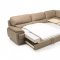 Argento Sectional Sofa in Beige Full Leather by ESF w/ Bed