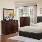 F9250 Bedroom Set by Boss w/Espresso Leatherette Upholstered Bed