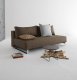 Supremax Sofa Bed in Begum Olive w/Chromed Legs by Innovation