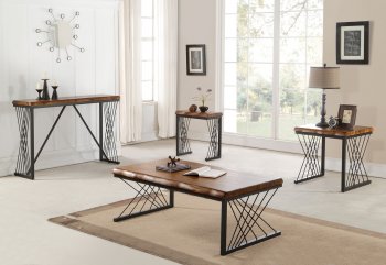 Callum Coffee Table 3Pc Set 82880 in Antique Oak & Black by Acme [AMCT-82880-Callum]