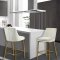 Karina Counter Stool 789 Set of 2 Cream Velvet Fabric - Meridian