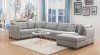 Cyclamen Sectional Sofa 53105 in Gray Linen by Acme w/Options