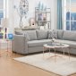 Cyclamen Sectional Sofa 53105 in Gray Linen by Acme w/Options