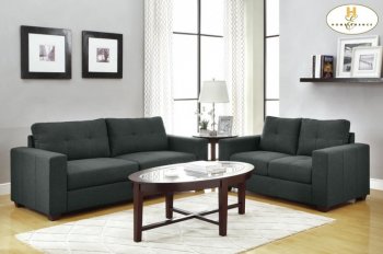 Ashmont Sofa 9639 in Dark Grey by Homelegance w/Options [HES-9639 Ashmon]