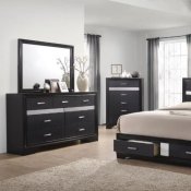 Miranda Bedroom Set 5Pc 206361 in Black by Coaster w/Options