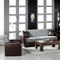 Elegant Two-Tone Living Room with Sleeper Sofa & Storage