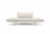 Zeal Daybed in White Leatherette w/Brass Legs by Innovation