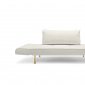 Zeal Daybed in White Leatherette w/Brass Legs by Innovation