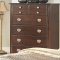 Dark Brown Finish Transitional 6Pc Bedroom Set w/Options