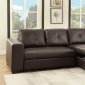 F6930 Convertible Sectional Sofa Espresso Faux Leather by Boss