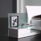 White High Gloss Finish Modern Bedroom Set w/Curved Headboard