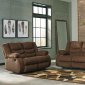 Tulen Motion Sofa & Loveseat Set 98605 in Chocolate by Ashley