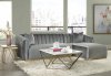 Grisby Sectional Sofa 509490 in Silver Velvet by Coaster