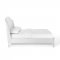 Mira Upholstered Platform Queen Bed in White Velvet by Modway