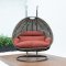 Wicker Hanging Double Egg Swing Chair ESCBG-57DOR by LeisureMod