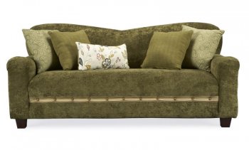 Green Fabric Casual Contemporary Living Room Sofa w/Wooden Legs [CHFS-CG-Green_Eyed_Girl]