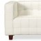 White Leather Modern Living Room Furniture With Tufted Seats