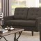 Kesson Sofa & Loveseat Set in Charcoal Fabric 505374 by Coaster