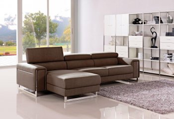 1162B Sectional Sofa in Brown Fabric by VIG [VGSS-1162 Brown]