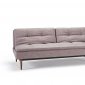 Dublexo Sofa Bed in Gray Fabric by Innovation w/Dark Wood Legs