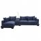 Elika Sectional Sofa 55205 in Blue Fabric by Acme