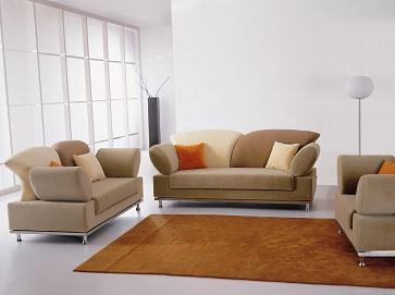 Multi-Tone w/Tan Microfiber Modern Living Room 3PC Set